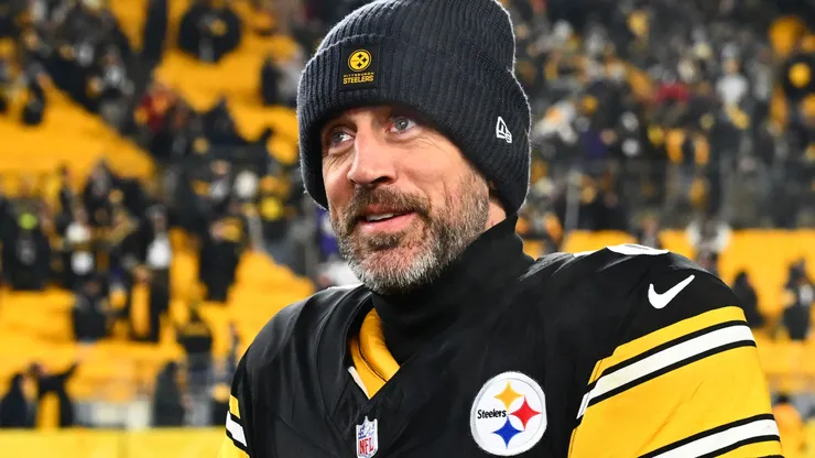 Aaron Rodgers #8 of the Pittsburgh Steelers looks on after defeating the Baltimore Ravens.