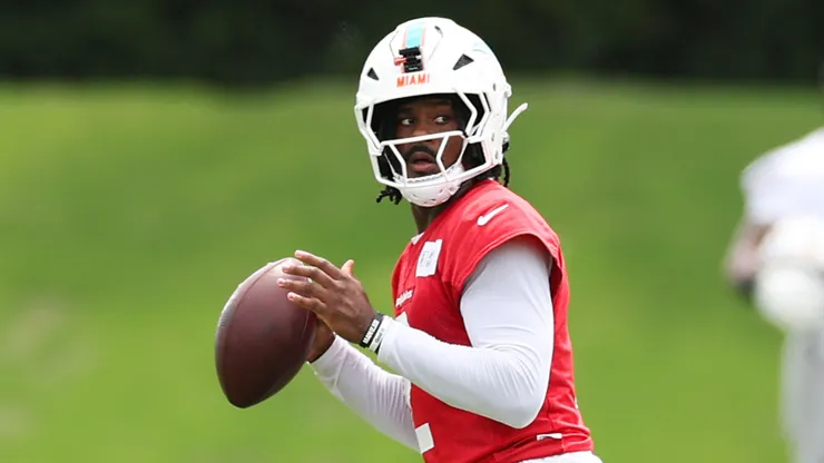 Malik Willis #2 of the Miami Dolphins