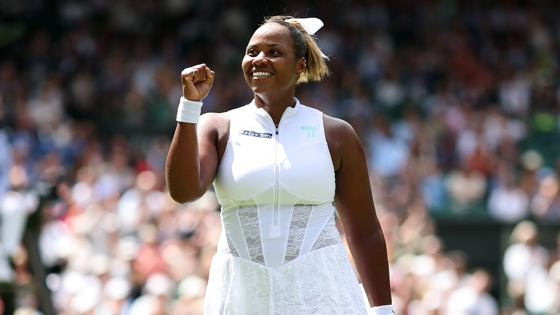 Taylor Townsend on day two of The Championships Wimbledon 2026 (Source: Cameron Spencer/Getty Images)