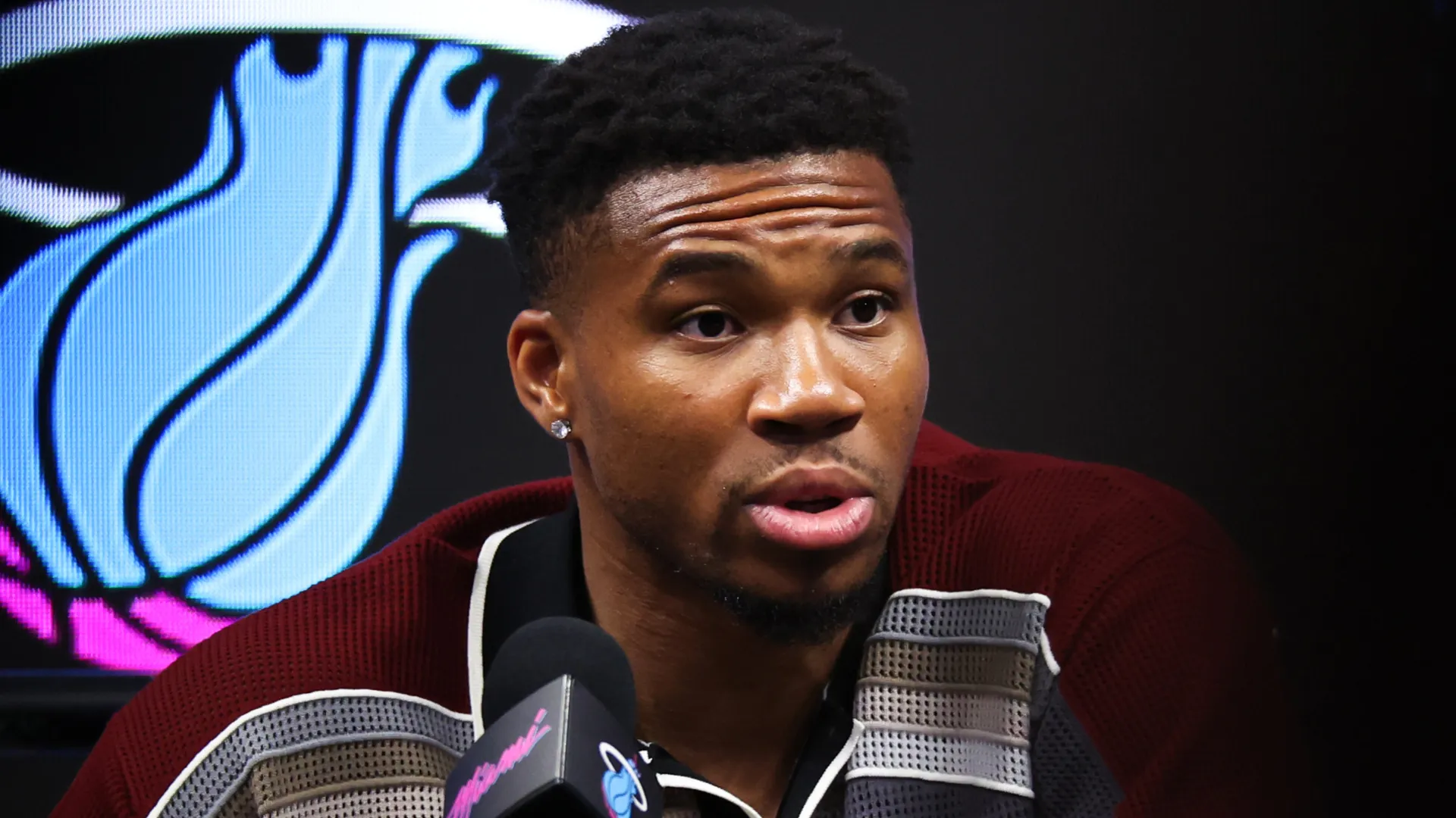 Giannis Antetokounmpo #7 of the Miami Heat.