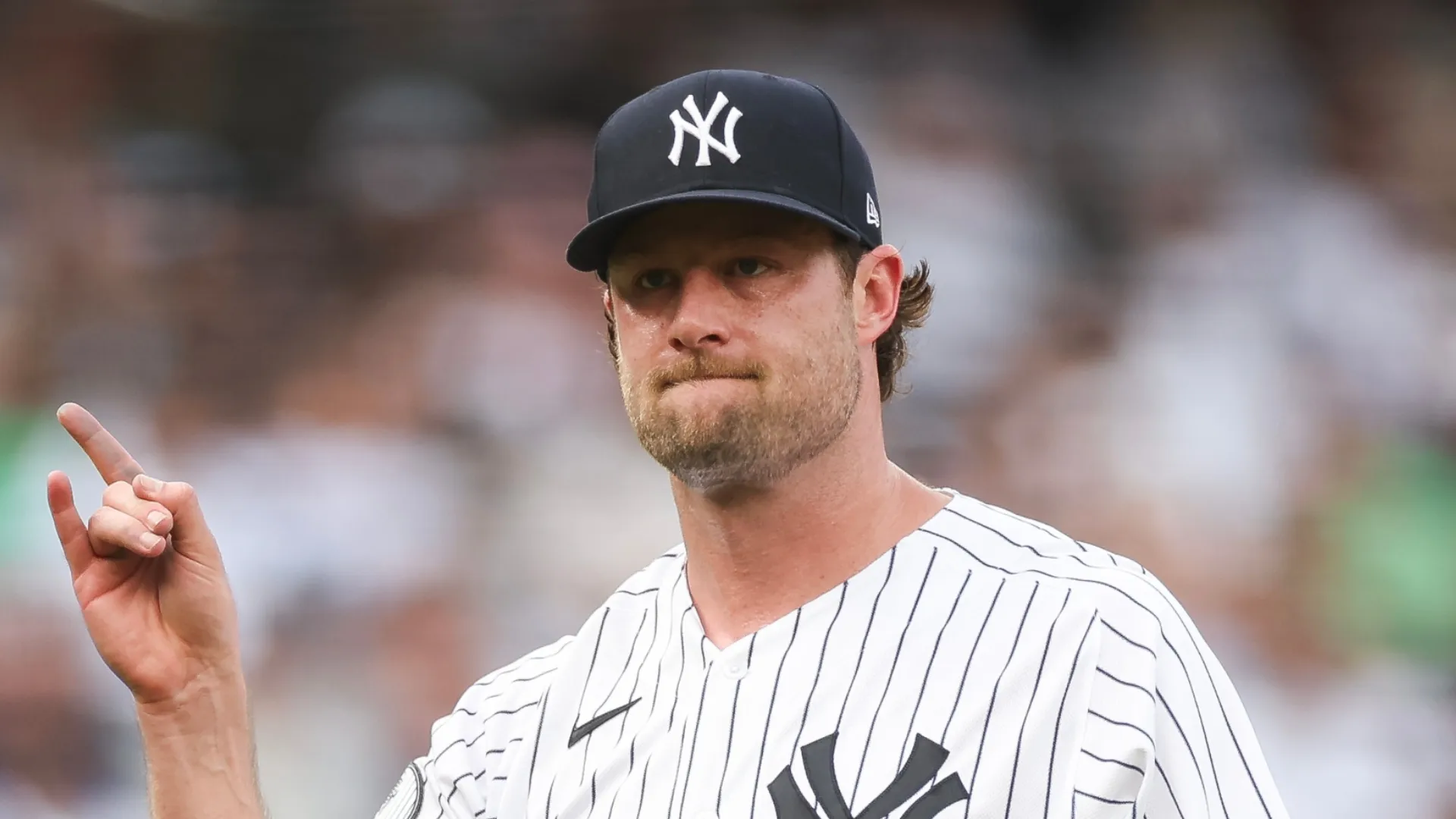 Gerrit Cole #45 of the New York Yankees.