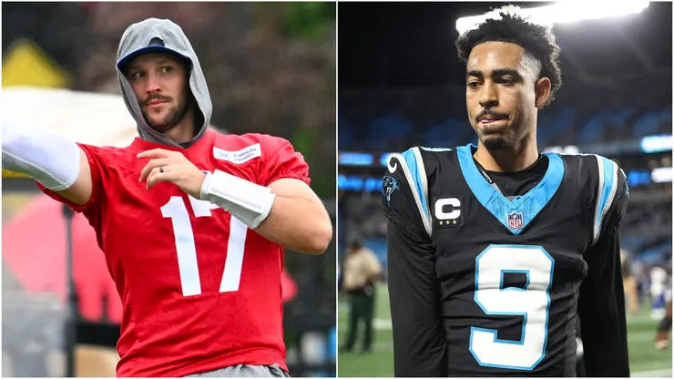 Josh Allen (L) Bryce Young (R).