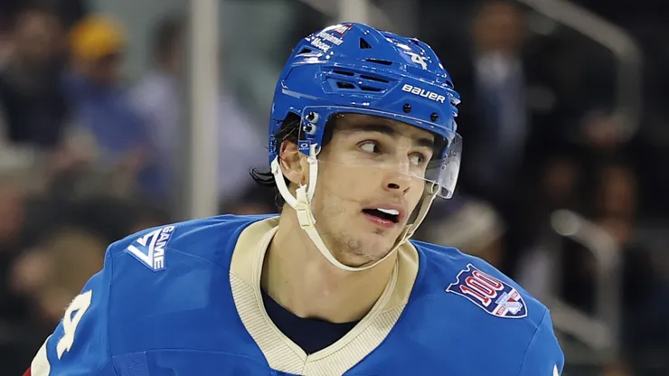 Braden Schneider #4 of the New York Rangers.