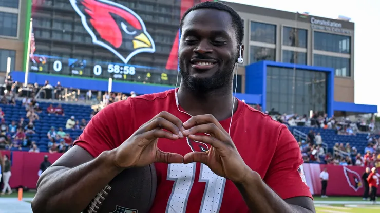 Jeremiyah Love #4 of the Arizona Cardinals poses for a photo.