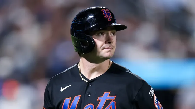 A.J. Ewing #9 of the New York Mets.