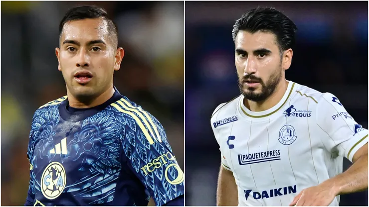Erick Sanchez of Club America and Aldo Cruz of Atletico San Luis.