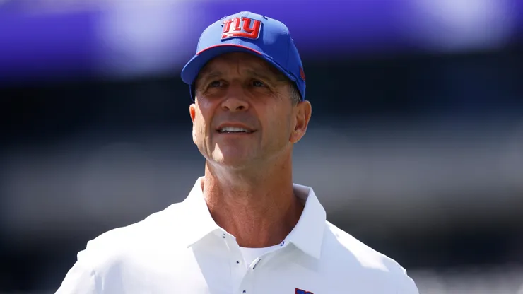 Head coach John Harbaugh of the New York Giants