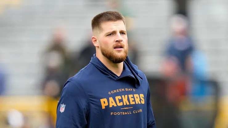 Tucker Kraft #85 of the Green Bay Packers