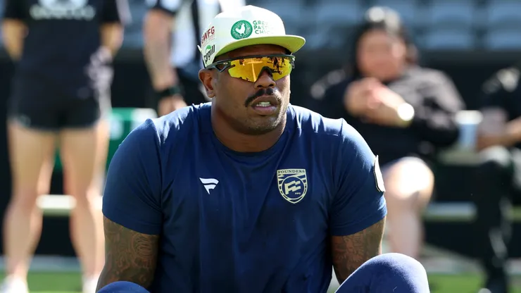 Von Miller attends the Practice and Press Conferences during the Fanatics Flag Football Classic.