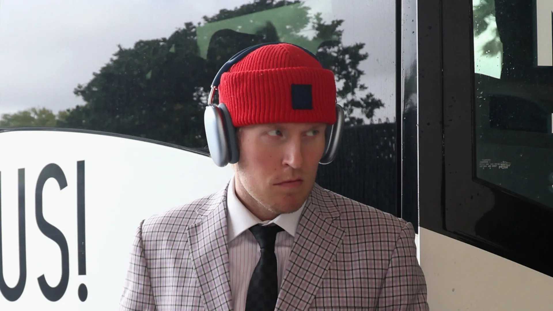Patrik Laine arrives for the game against the Florida Panthers at Amerant Bank Arena on March 30, 2025 in Sunrise, Florida