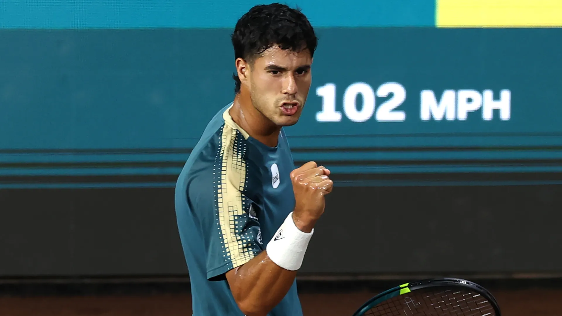 Adolfo Daniel Vallejo on Day 3 of the Fayez Sarofim & Co. U.S. Men’s Clay Court Championship (Source: Kenneth Richmond/Getty Images)