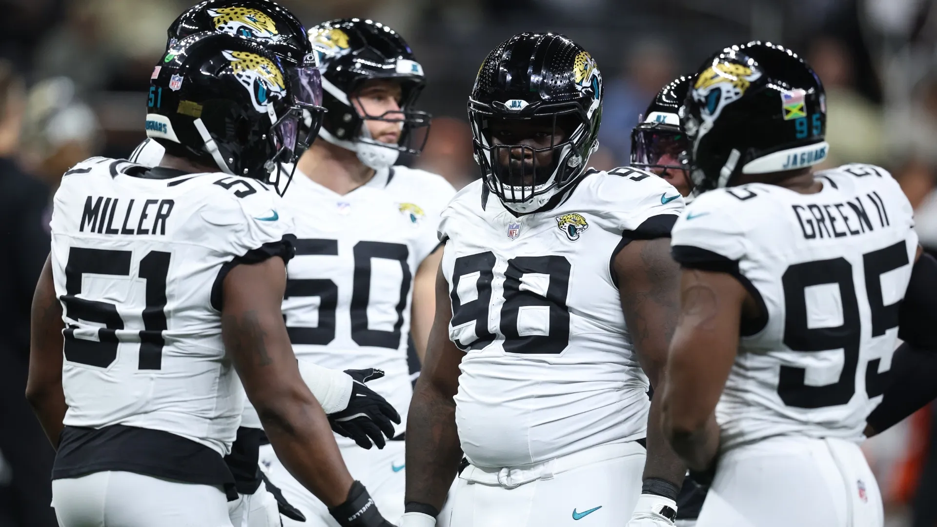 Albert Regis #98 of the Jacksonville Jaguars (Source: Chris Graythen/Getty Images)