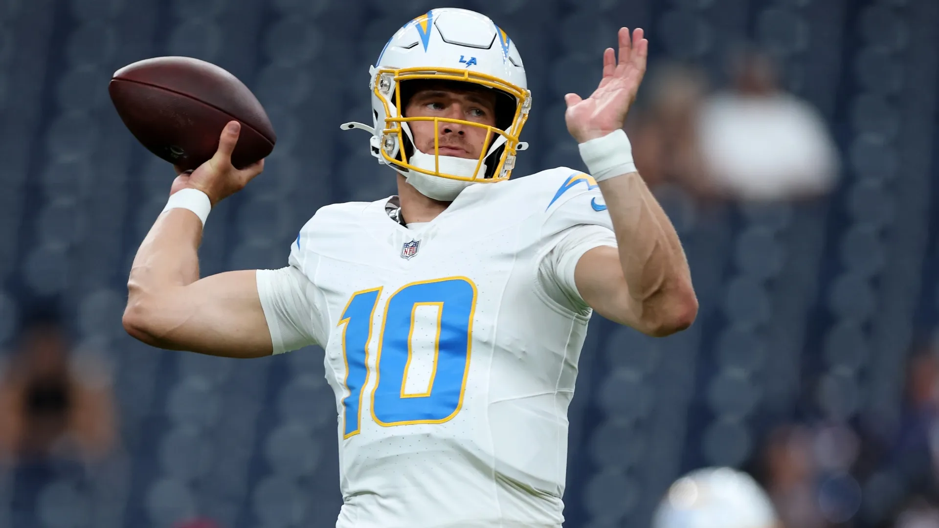Justin Herbert #10 of the Los Angeles Chargers (Source: Tim Warner/Getty Images)