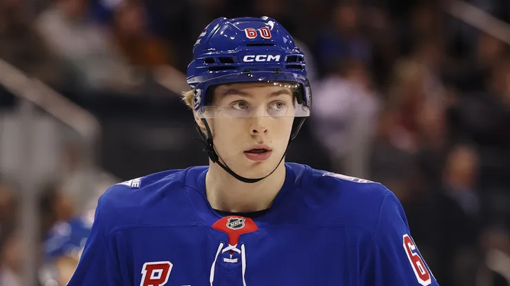 Scott Morrow #60 of the New York Rangers.