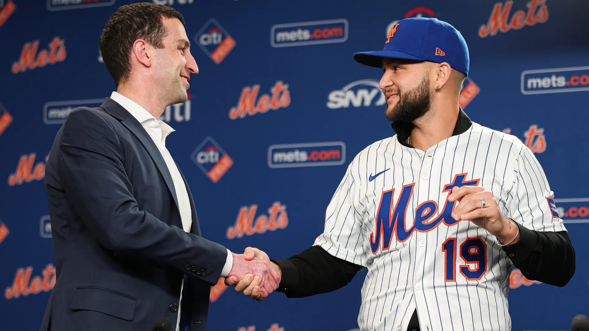 David Stearns with Bo Bichette