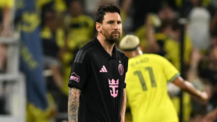 Lionel Messi #10 of Inter Miami CF reacts.