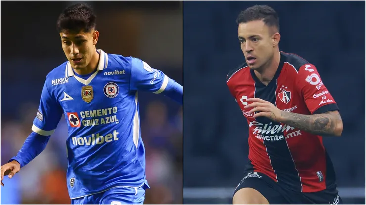 Omar Campos of Cruz Azul and Gustavo Ferrareis of Atlas