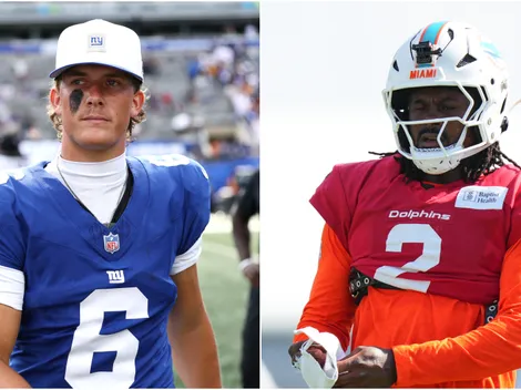 Are Malik Willis, Jaxson Dart playing today in Dolphins vs Giants?