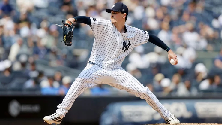 Max Fried #54 of the New York Yankees pitches.