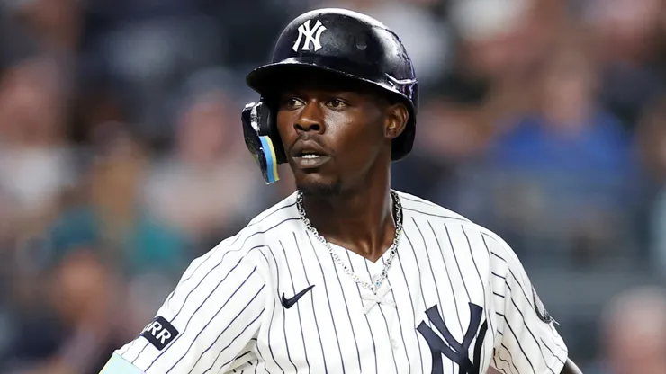 Jazz Chisholm Jr. #13 of the New York Yankees in action.