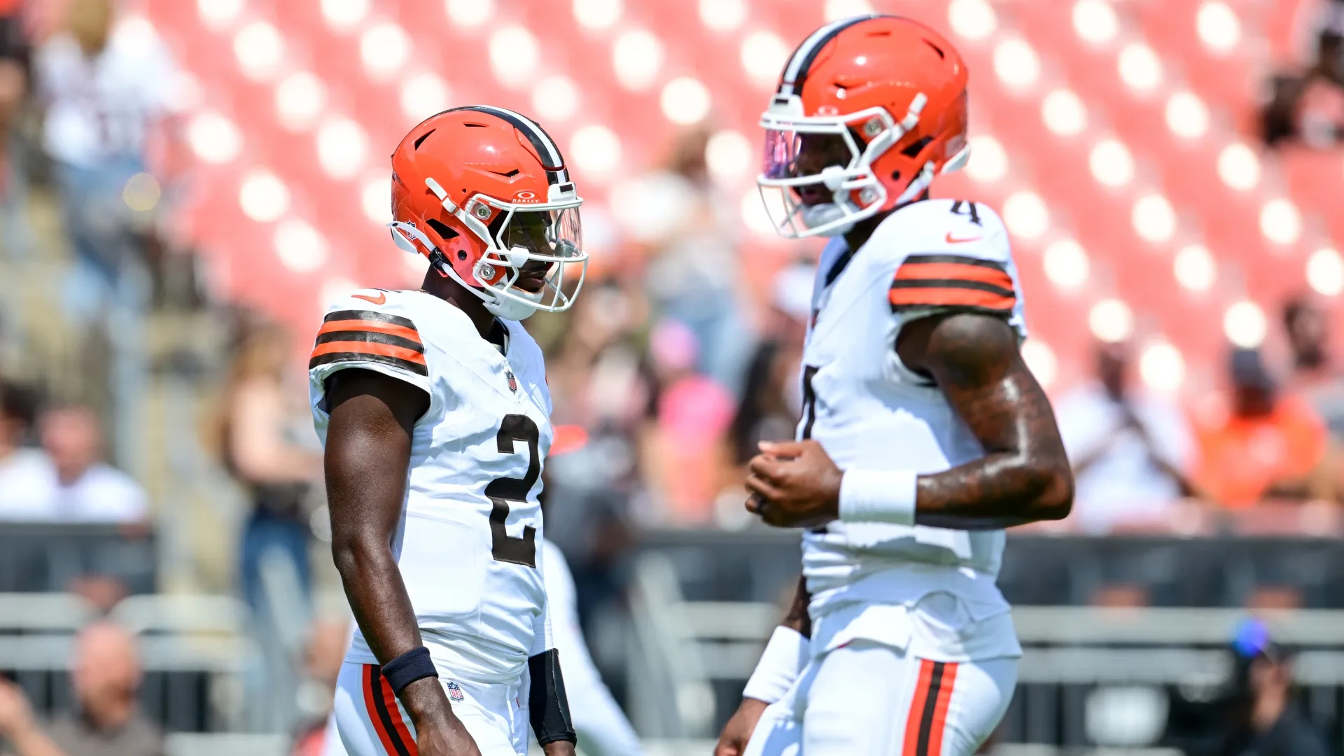Shedeur Sanders with Deshaun Watson