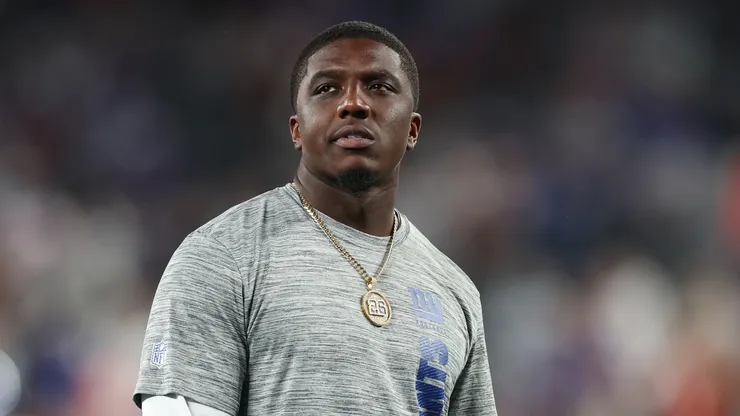 Devin Singletary #26 of the New York Giants