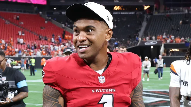 Tua Tagovailoa #1 of the Atlanta Falcons looks on after their 27-7 loss to the Denver Broncos.