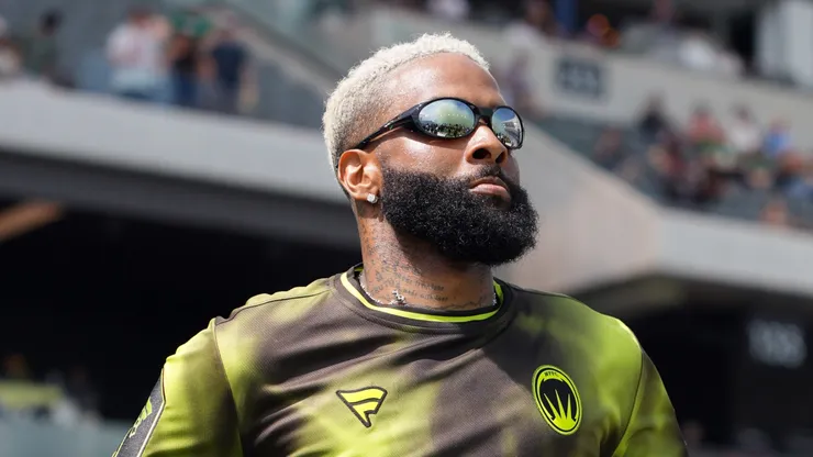 Odell Beckham Jr. before a flag football game.