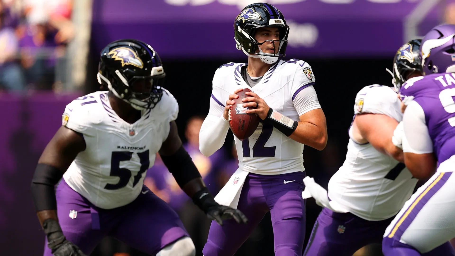Joe Fagnano #12 of the Baltimore Ravens (Source: David Berding/Getty Images)