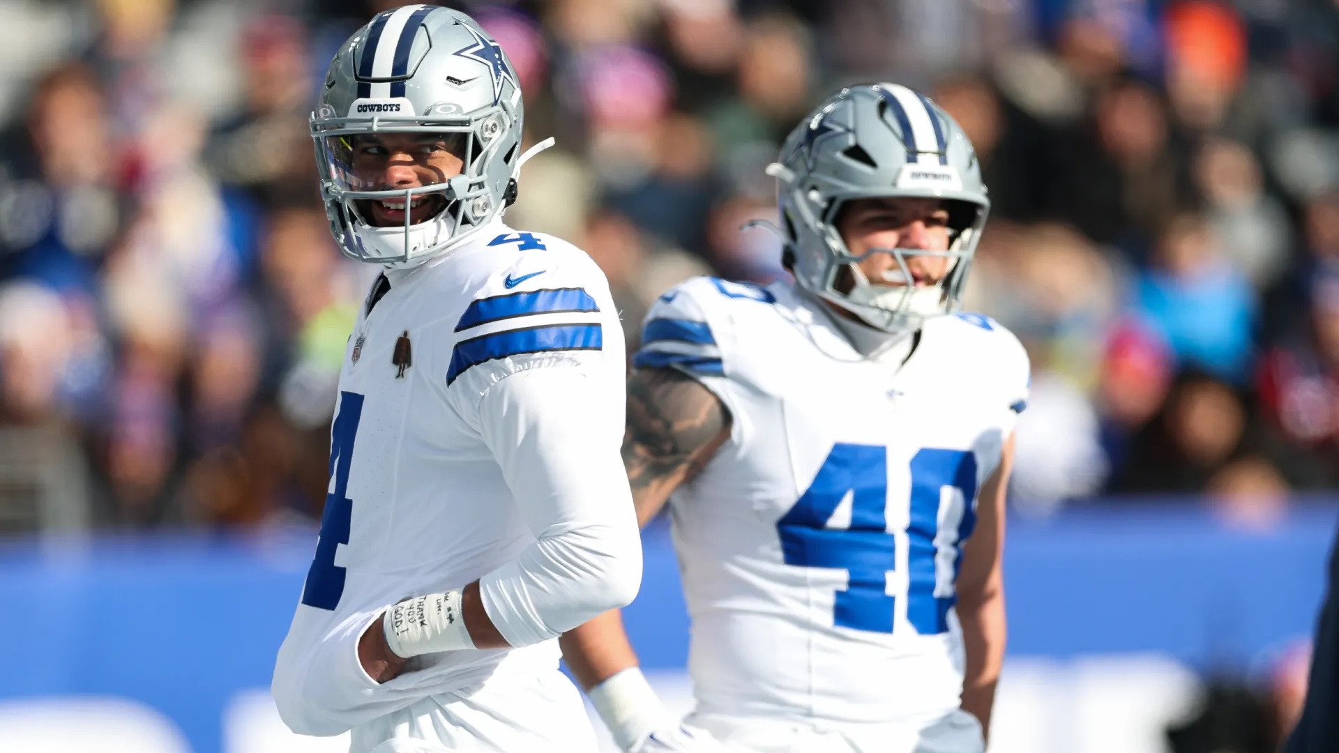 Dak Prescott #4 of the Dallas Cowboys in action (Source: Ishika Samant/Getty Images)