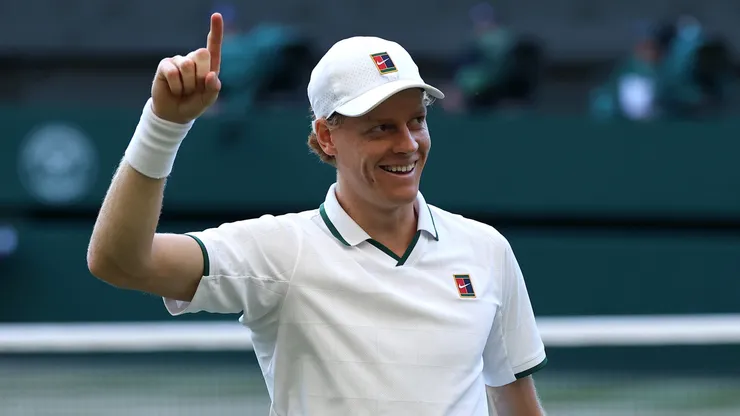 Jannik Sinner during the Gentlemen's Singles final match on day fourteen of The Championships Wimbledon 2026