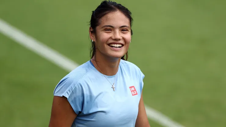 Emma Raducanu during a training session before The Championships Wimbledon 2026