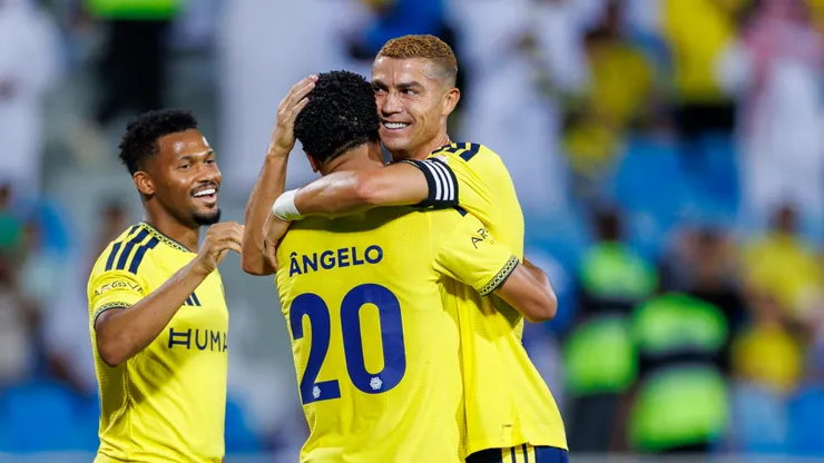 Cristiano Ronaldo of team Al Nassr FC celebrates.