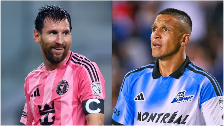 Lionel Messi of Inter Miami and Alexis Sanchez of CF Montreal.