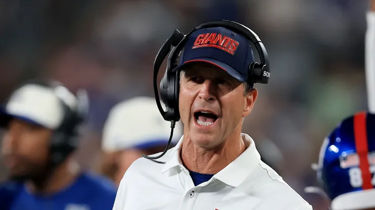 John Harbaugh head coach of the New York Giants