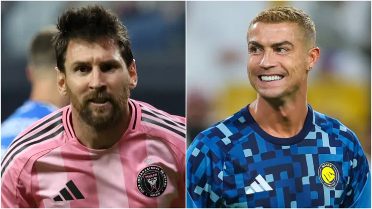 Lionel Messi of Inter Miami and Cristiano Ronaldo of Al Nassr.