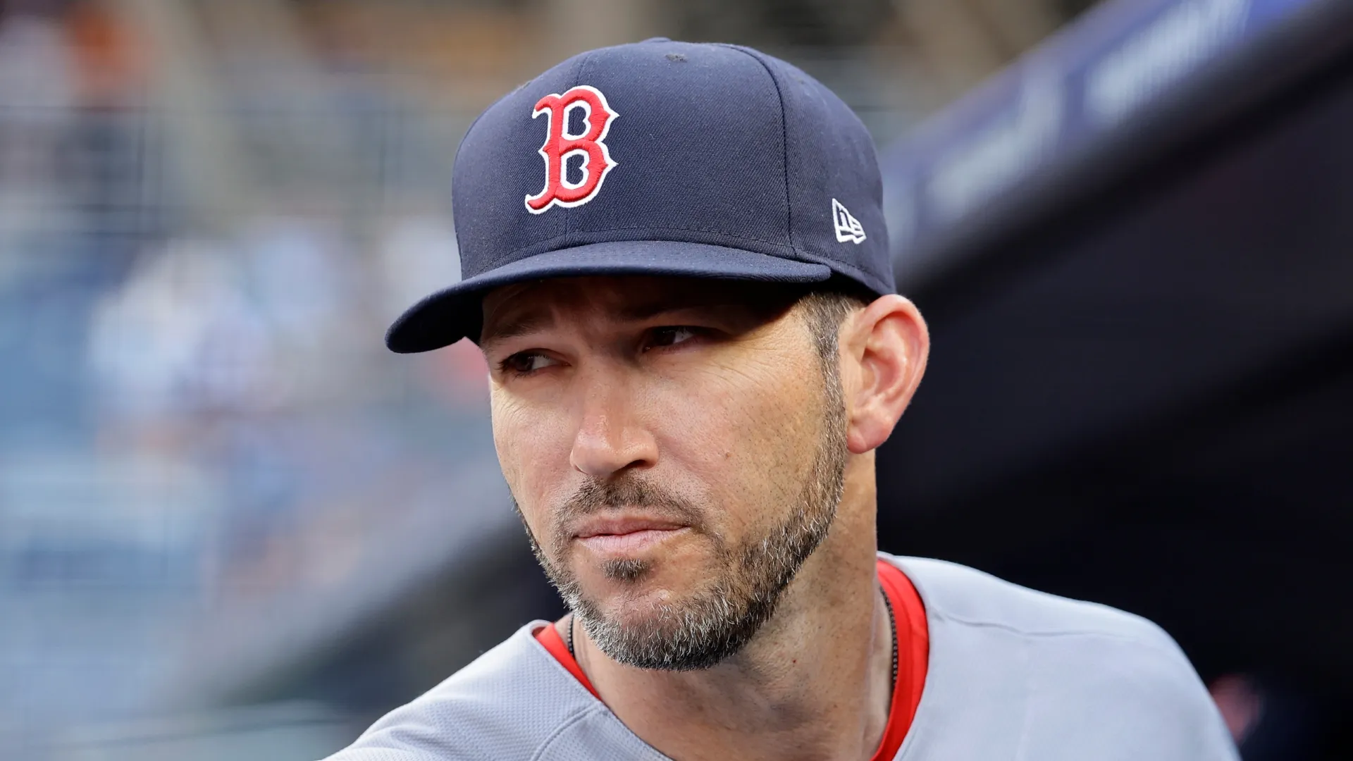Interim manager Chad Tracy #17 of the Boston Red Sox looks on before a game against the New York Yankees at Yankee Stadium on June 05, 2026 in New York City.