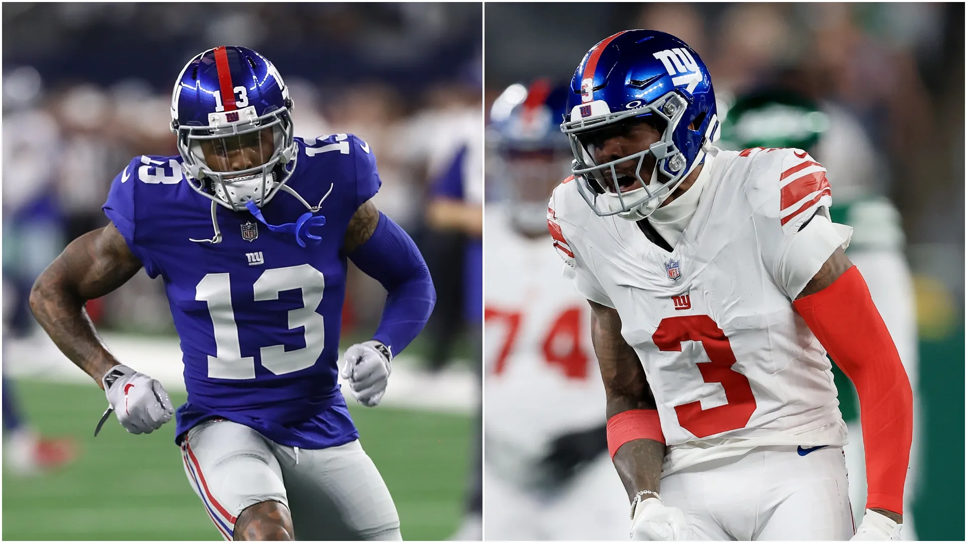 Odell with No. 13 and No. 3.