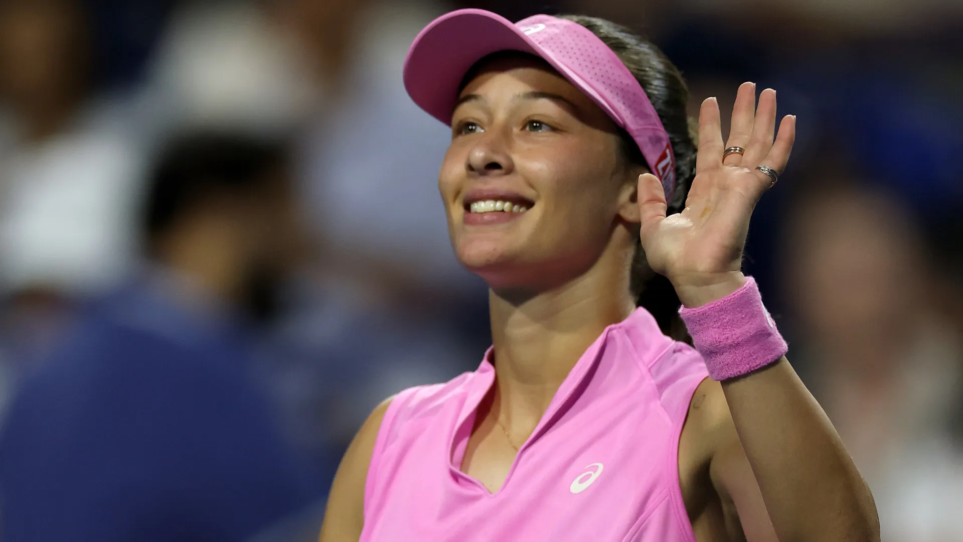Zeynep Sonmez during day two of the National Bank Open in 2026 (Source: Matthew Stockman/Getty Images)