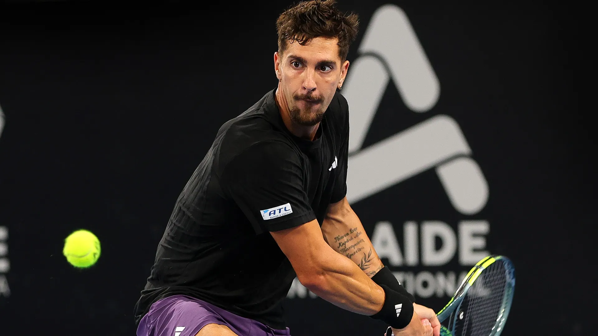 Thanasi Kokkinakis during day one of the 2026 Adelaide International (Source: Sarah Reed/Getty Images)