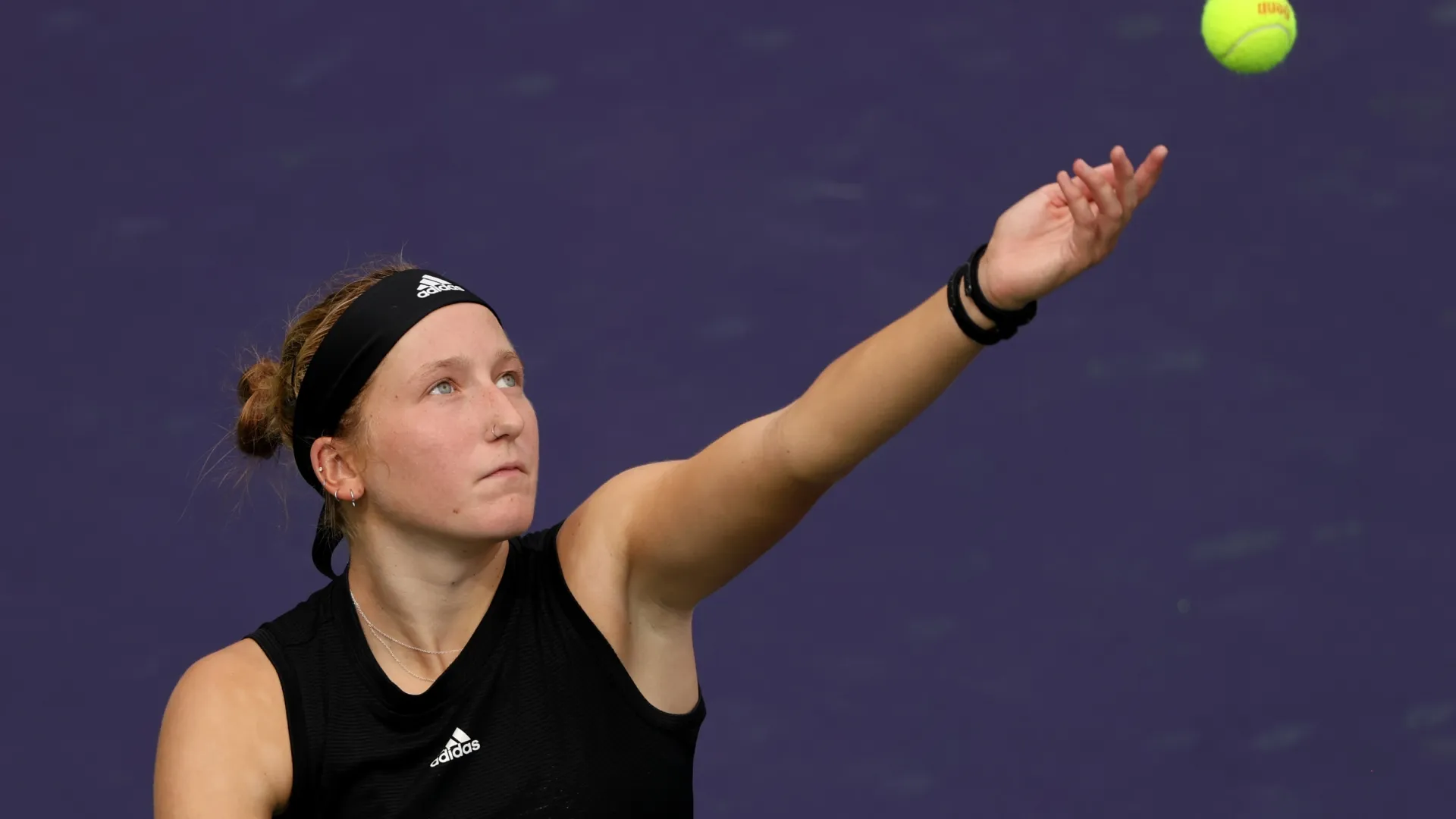 Reese Brantmeier on Day 1 of the BNP Paribas Open in 2021 (Source: Clive Brunskill/Getty Images)