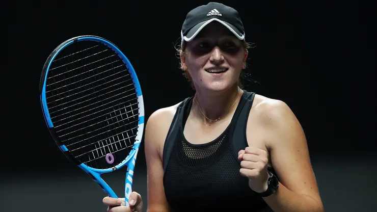 Reese Brantmeier during the U16 WTA Future Stars Final on Day One of the 2019 WTA Finals