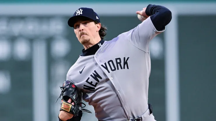 Starting pitcher Max Fried #54 of the New York Yankees throws a pitch.