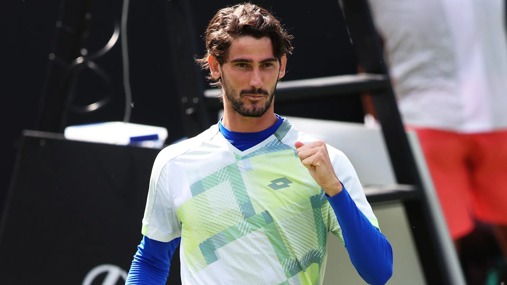 Lloyd Harris on Day One of the Lexus Birmingham Open in 2025 (Source: Cameron Smith/Getty Images for LTA)