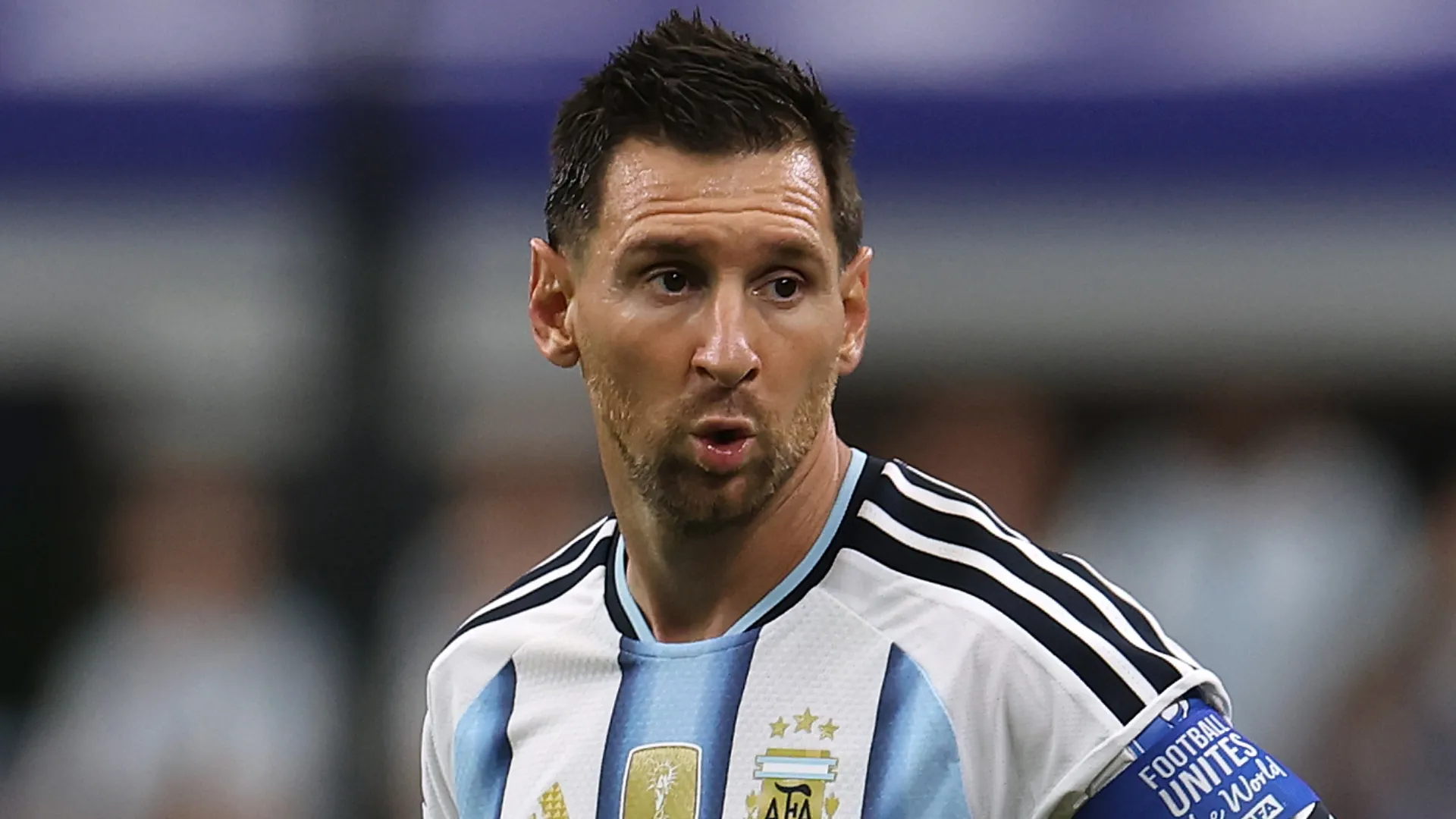 Lionel Messi #10 of Argentina at Dallas Stadium.