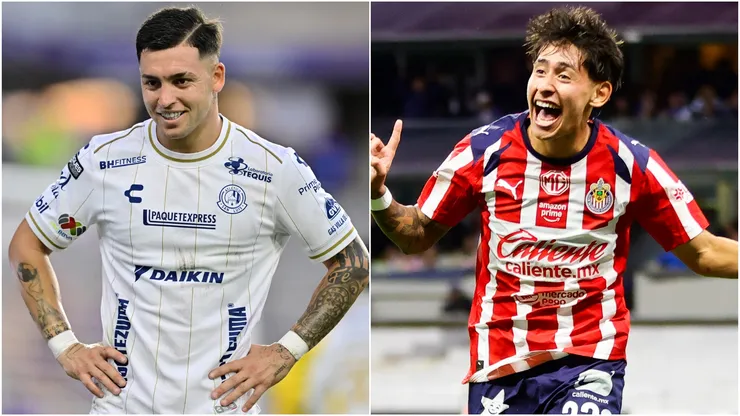 Anderson Duarte of Atletico San Luis and Santiago Sandoval of Chivas