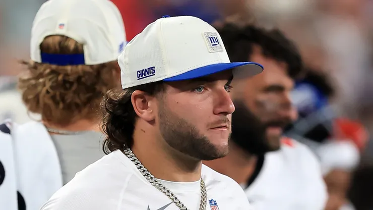 Cam Skattebo #44 of the New York Giants at MetLife Stadium.