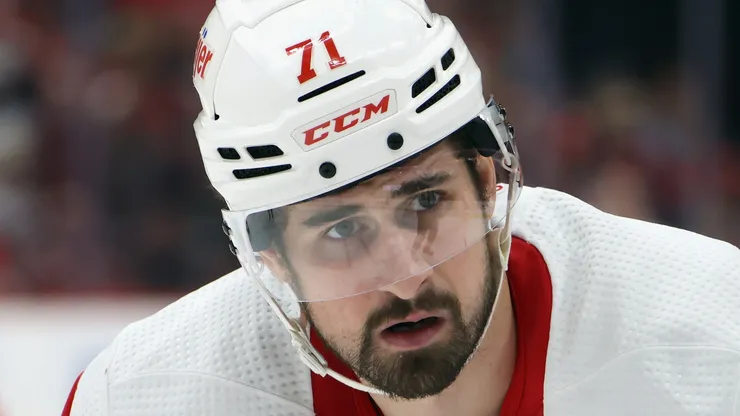 Dylan Larkin #71 of the Detroit Red Wings.