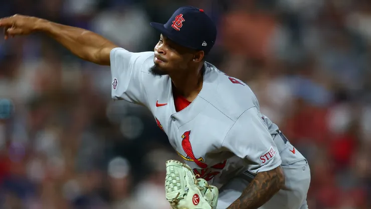 Relief pitcher Hancel Rincon #66 of the St. Louis Cardinals delivers a pitch.