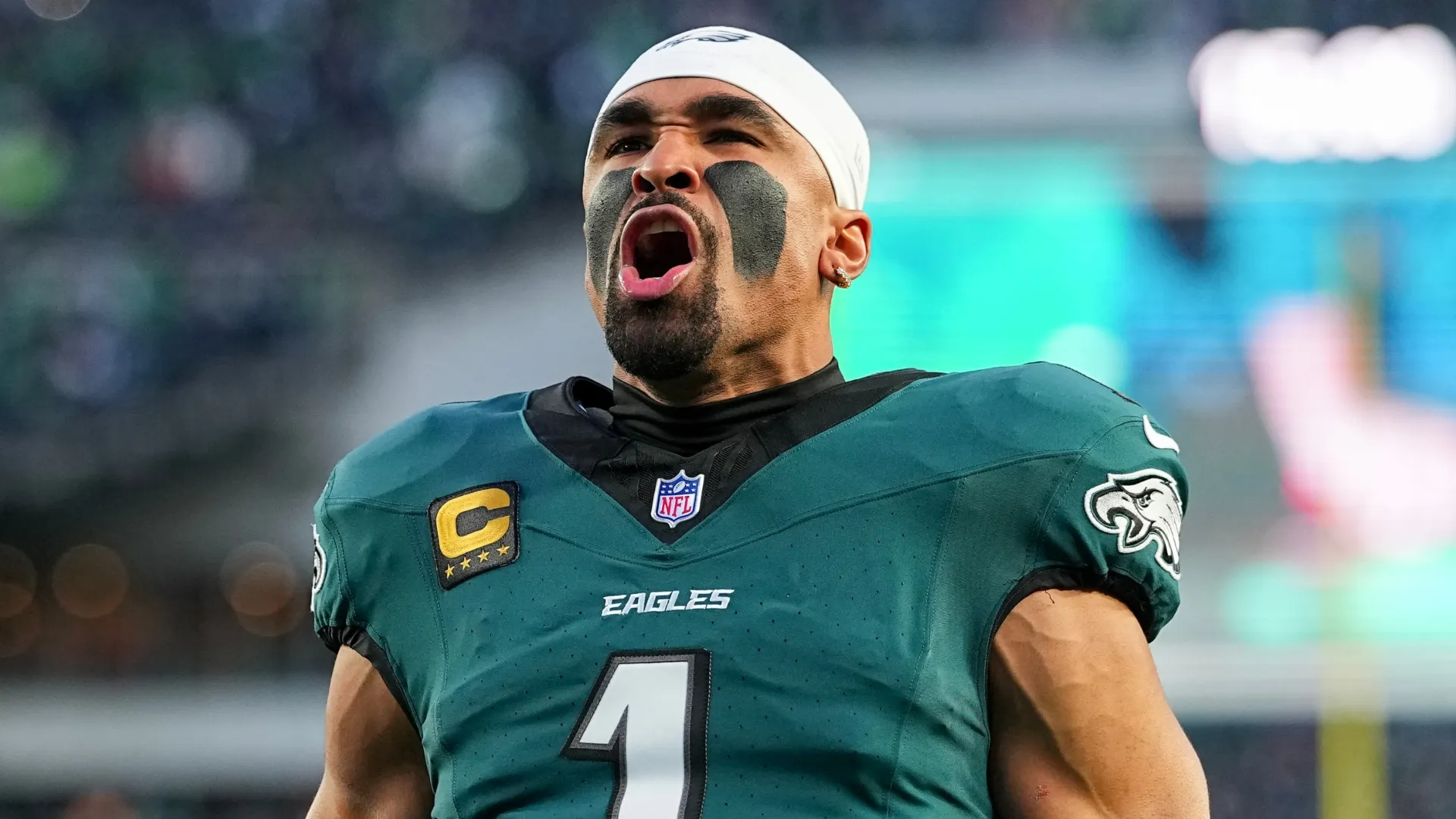 Jalen Hurts #1 of the Philadelphia Eagles
